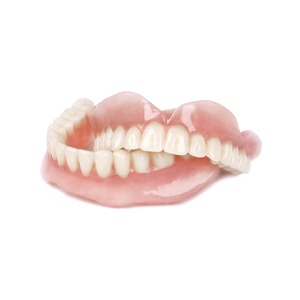 Model of all-on-4 dental implants