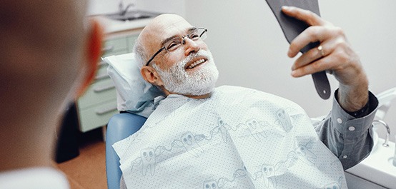 Man at dental checkup in Owasso