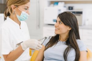 a patient undergoing tooth extraction 