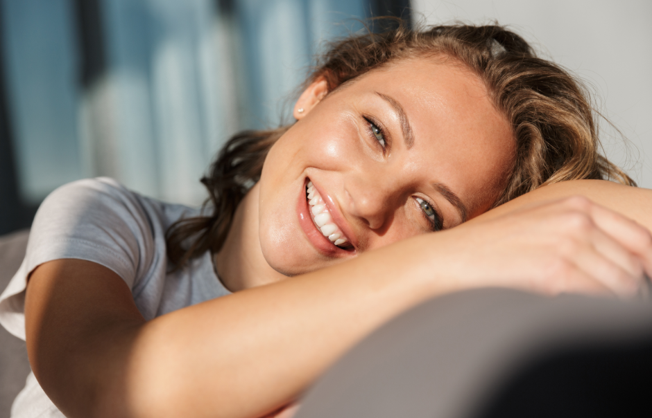 Woman smiling